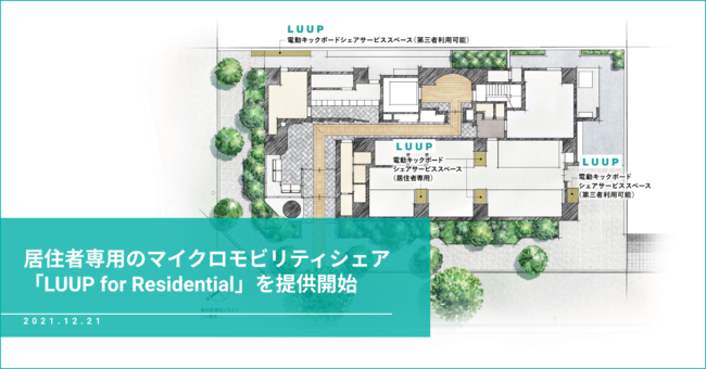 居住者専用のマイクロモビリティシェア「LUUP for Residential」を提供開始のサブ画像1