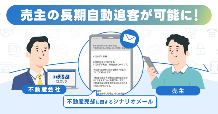 「いえらぶCLOUD」の顧客管理システムに追客用シナリオメールを追加。不動産売主に対する長期の自動追客が可能に！のメイン画像