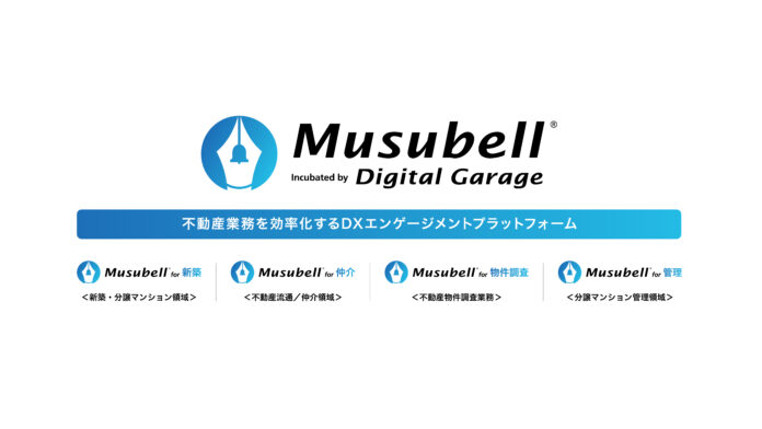 デジタルガレージ、次世代不動産取引のDXエンゲージメントプラットフォーム「Musubell」が分譲マンション管理会社向けサービスを開始のメイン画像