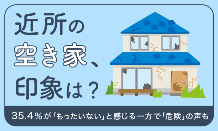 【近所の空き家、印象は？】35.4％が「もったいない」と感じる一方で「危険」の声ものメイン画像