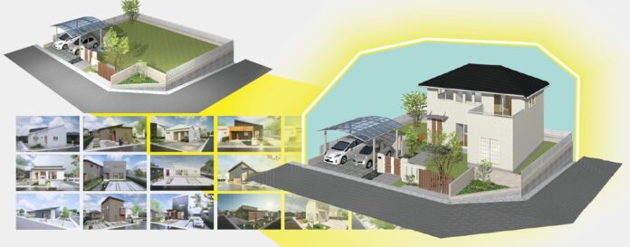 AIと3D住宅プレゼンCADの融合で⼟地情報から最適な住宅プランを提案！のメイン画像