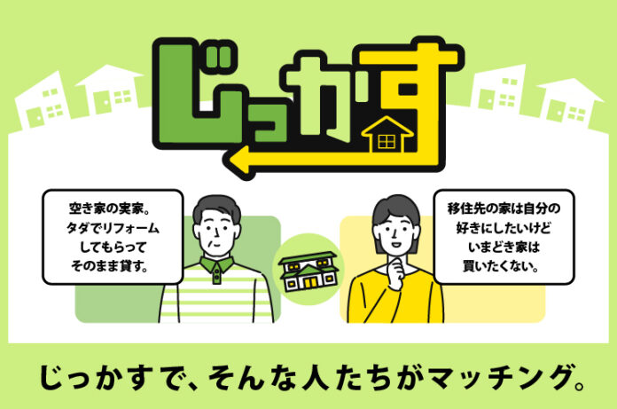 【じっかす】日本初！実家の空き家をリフォーム前のそのままの状態で賃貸し、借りる人がリフォームできるマッチングサービスをリリースのメイン画像