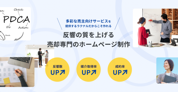 不動産業界向けのBPOサービス「ラクナル」、反響の質を上げる売却専門ホームページ制作サービスを開始のメイン画像