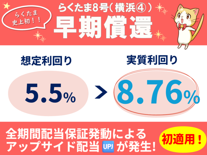 【早期償還のお知らせ】らくたま8号（横浜④）、らくたま10号（横浜⑤）のメイン画像