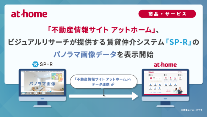 「不動産情報サイト アットホーム」、ビジュアルリサーチが提供する賃貸仲介システム「SP-R」のパノラマ画像データを表示開始のメイン画像